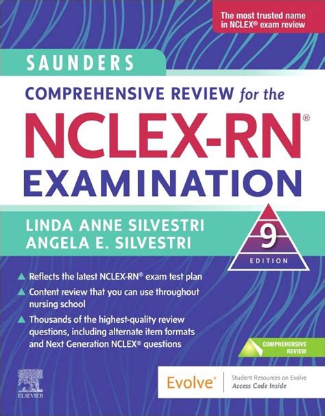 Get the tools and skills you need to prepare for the NCLEX®! Often called the ‘the best NCLEX® exam review book ever,’ Saunders Comprehensive Review for the NCLEX-RN® Examination, 8th Edition has been thoroughly updated to reflect the most recent test plan.has been thoroughly updated to reflect the most recent test plan.